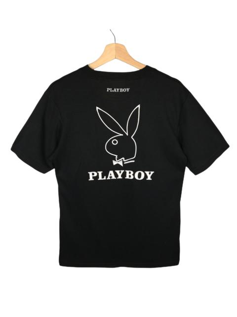 Playboy Tee Shirt Short Sleeve Over Printed Black Colour