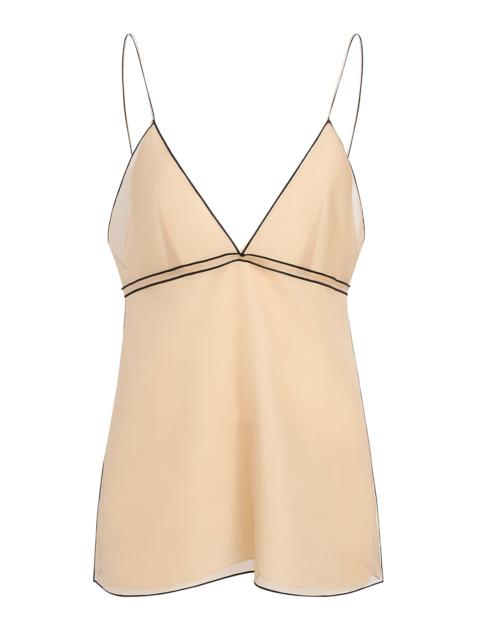 KHAITE Timy Silk Organza Camisole Top nude