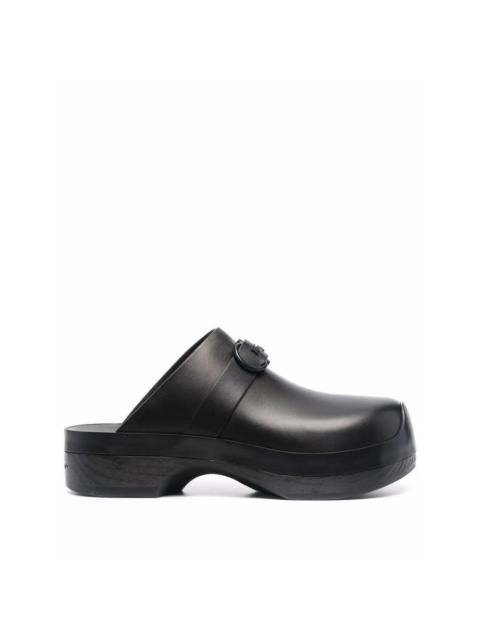 FERRAGAMO Ferragamo Womens Black Clog Flats