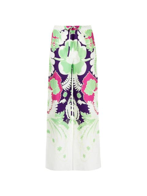 Valentino Valentino Garavani Printed Wide-Leg Trousers