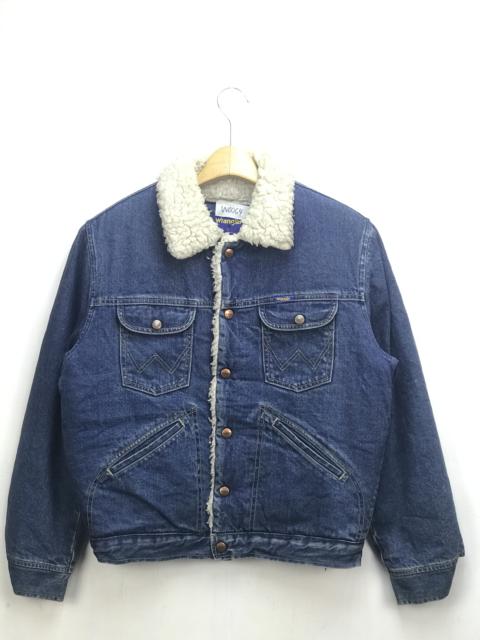 Other Designers Vintage - VINTAGE GORPCORE WRANGLER SHERPA DESIGN DENIM JACKET