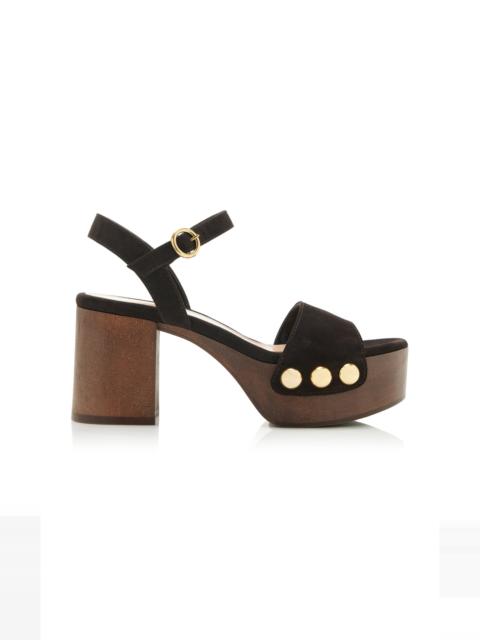 Gianvito Rossi Suede Platform Sandals brown