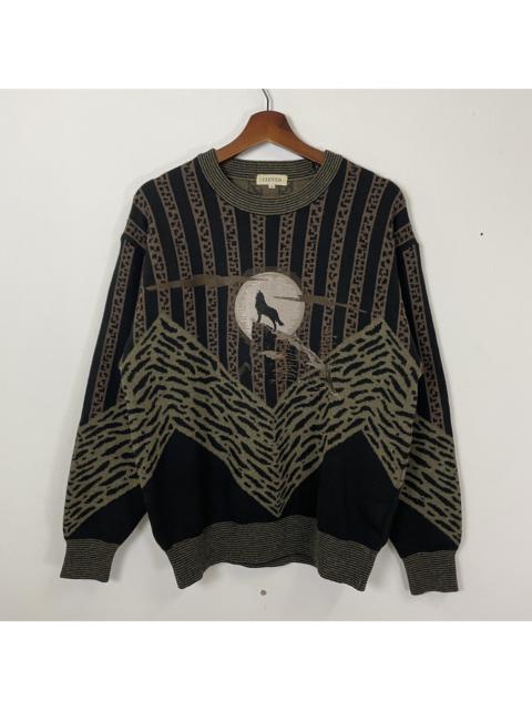 Other Designers Homespun Knitwear - RARE‼️Vintage Clever Fox Habitat Motive Jumper Knitwear