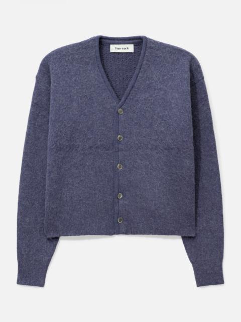 Tonywack BRUSHED MOHAIR V-NECK CARDIGAN