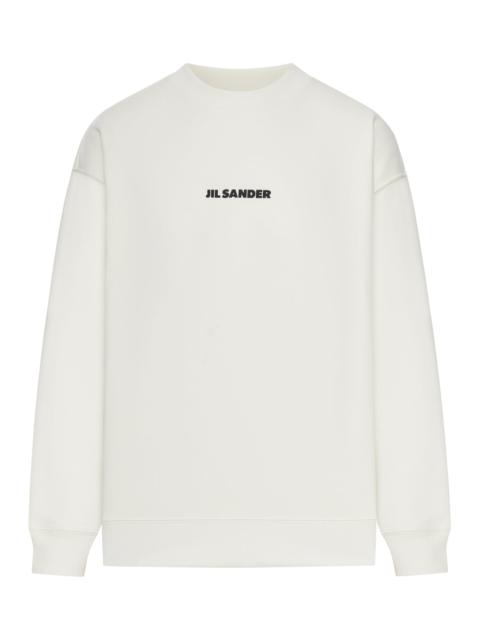 Jil Sander CREW NECK COTTON SWEATSHIRT WITH LOGO