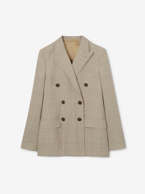 Burberry Check Wool Tailored Jacket