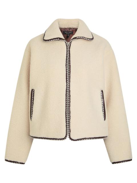 rag & bone Rag & Bone Mai Whipstitch-trimmed Fleece Jacket