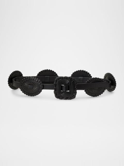 Polo Ralph Lauren Western Leather Skinny Belt