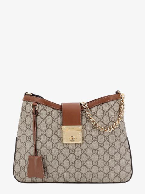 Gucci Woman Padlock Woman Beige Shoulder Bags