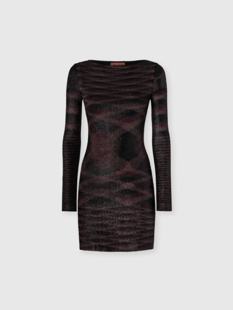 Missoni Missoni Long-sleeve Mini Dress With Flame Pattern in Multicoloured at Nordstrom