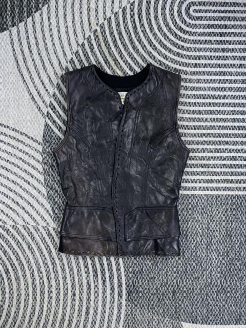 Other Designers Vintage Terry Paris Twin Creek Leather Vest