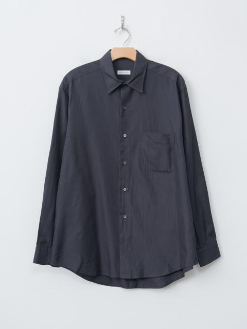 KAPTAIN SUNSHINE Cotton Silk Regular Collared Shirt - Navy
