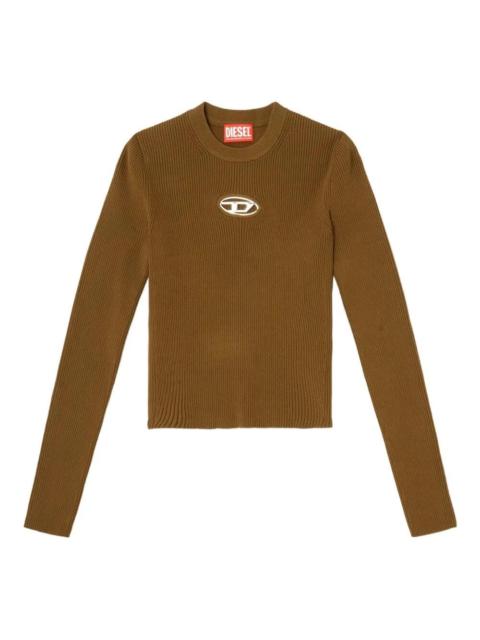 Diesel Diesel Women `M-Valari` Rib-Knit Viscose-Blend Top With `Oval D`