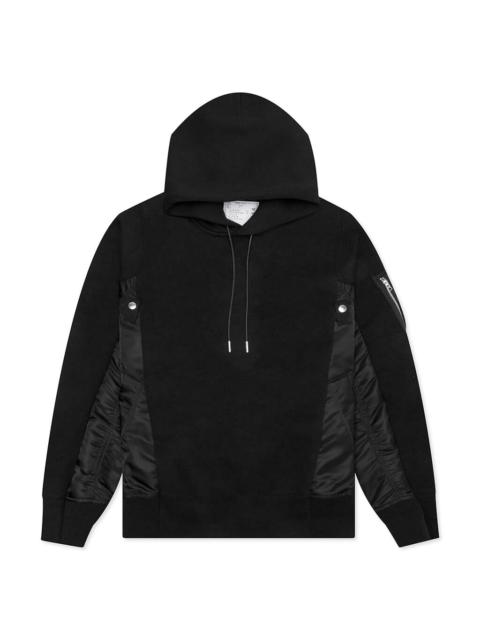 sacai SACAI SPONGE SWEAT X MA-1 HOODIE 002 - BLACK