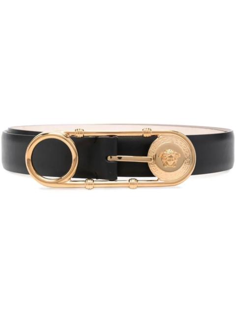 VERSACE The 'BELT H.30 CALF LEATHER' from VERSACE is a luxurious accessory that elevates any outfit. Crafted