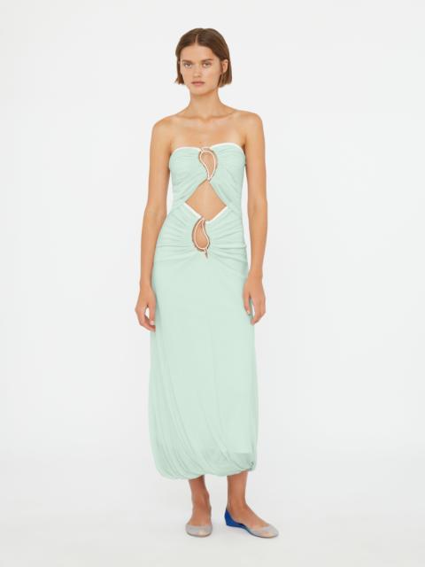 CHRISTOPHER ESBER Paisley Overlay Encased Strapless Dress