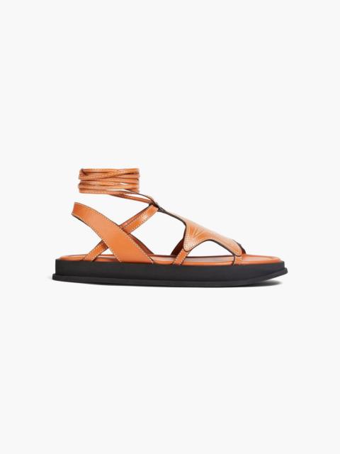 Zimmermann Topstitched leather sandals