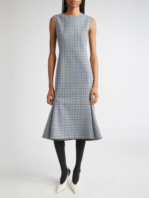 Proenza Schouler Proenza Schouler Bruna Plaid Midi Dress in Blue Multi at Nordstrom