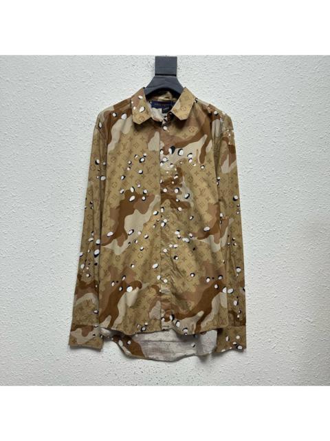 Louis Vuitton Louis Vuitton Desert camouflage patchwork monogram shirt