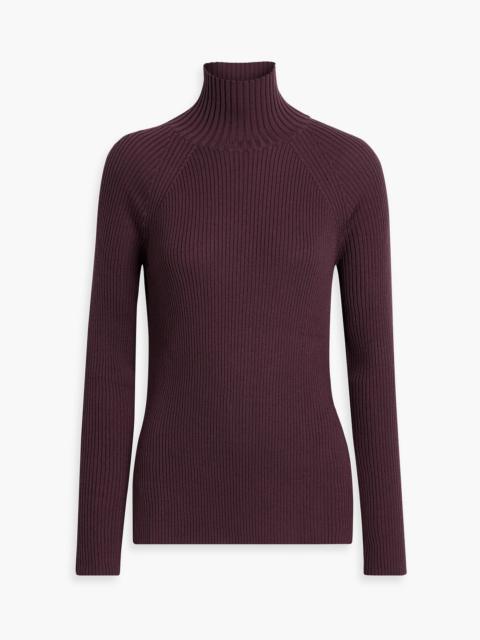 Loro Piana Ribbed cashmere and silk-blend turtleneck sweater