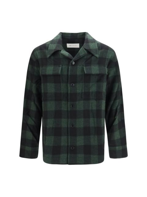 AMI Paris AMI Paris Checked Virgin Wool Shirt Green/Black
