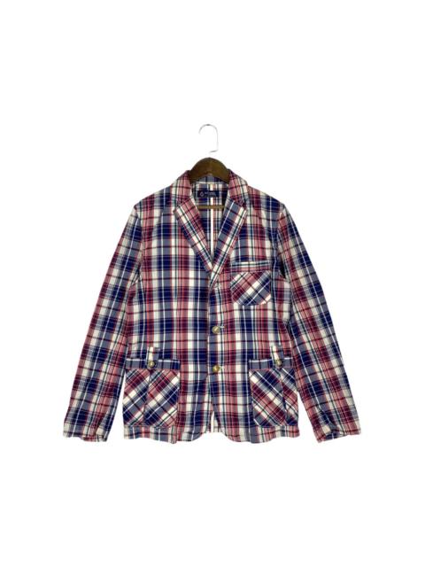 Other Designers Duffer Of St George - Duffer Of St. George Light Plaid Cotton Jacket Coat