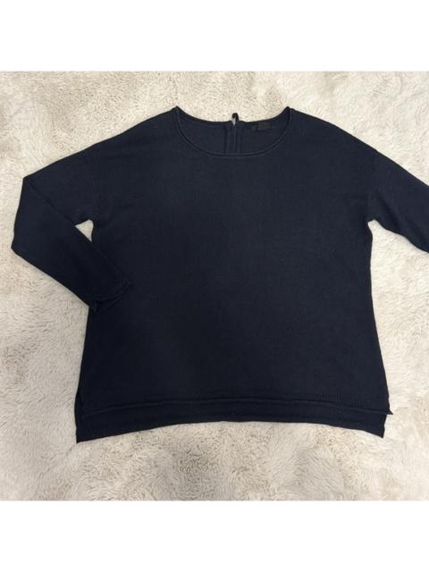 Other Designers H&M Oversized Boxy Navy Blue Rolled Hem Sweater with Exposed Zipper