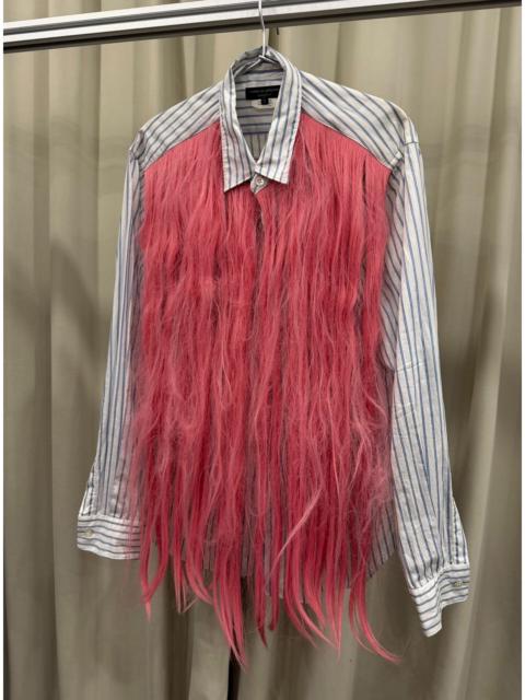 Comme Des Garçons Comme des Garçons CDG pink fur wig shirt