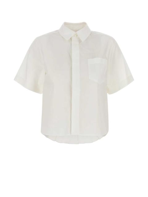 sacai Sacai Women White Poplin Shirt