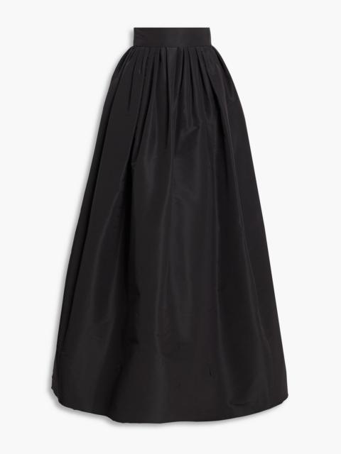 CAROLINA HERRERA Pleated silk-faille maxi skirt