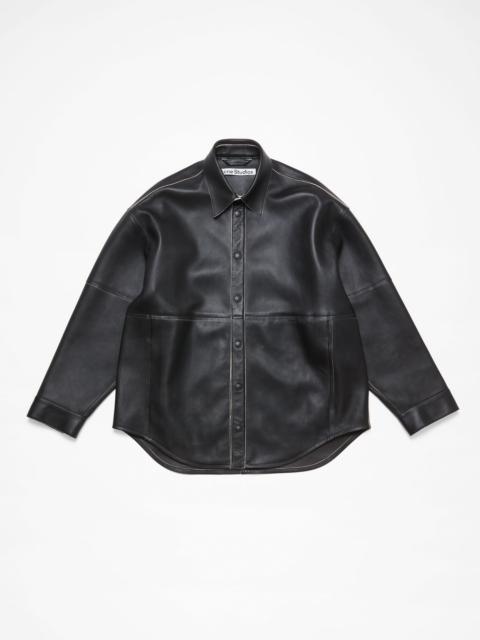 Acne Studios Leather shirt jacket - Black