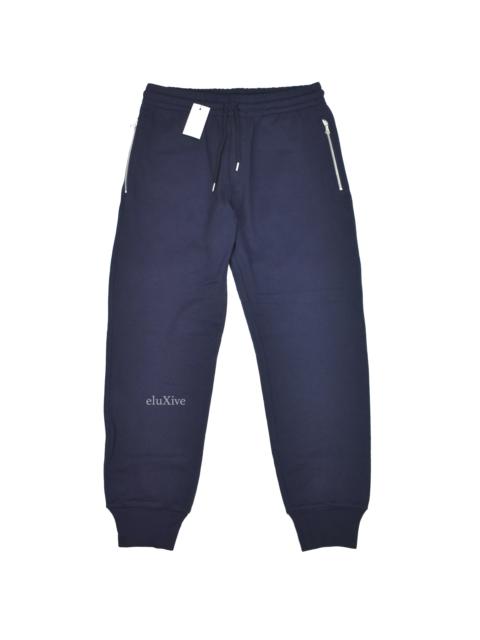 Dries Van Noten Dries Van Noten Navy Blue French Terry Jogger Sweatpants