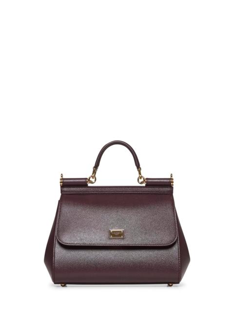 Dolce & Gabbana Dolce & Gabbana Women Burgundy Large Sicily Handbag