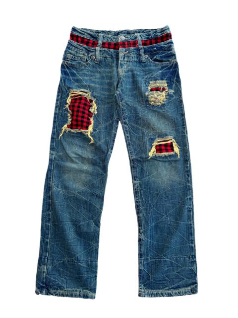 Hysteric Glamour Japanese Brand Distressed Double Waist Ripped Kapital Style