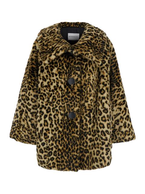 Givenchy Givenchy Women Shearling With Leopard Details In Brown Leather Women