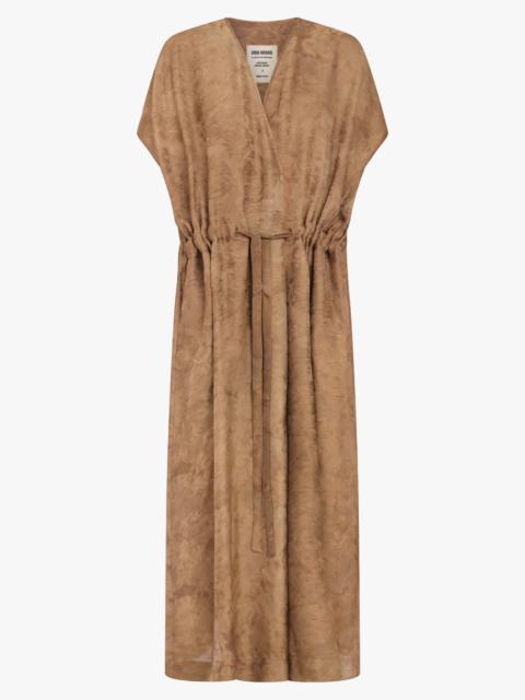 UMA WANG ACRE RELAXED TIE WAIST MIDI DRESS | MUSTARD