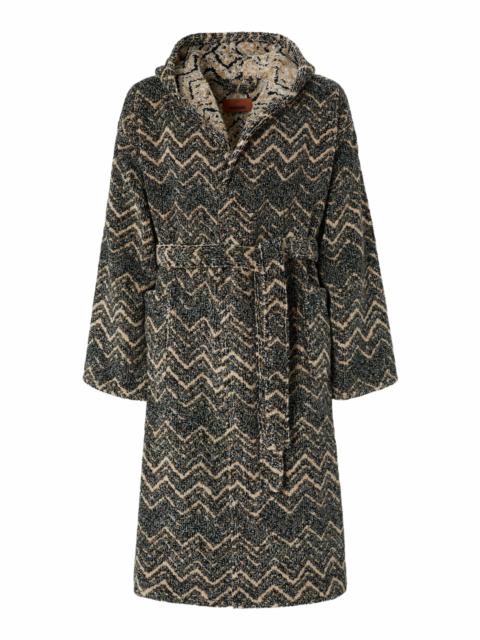 Missoni Missoni Home Azul Cotton Terry Chevron Bathrobe in Brown at Nordstrom