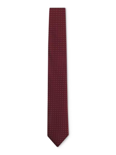 BOSS SILK-BLEND TIE WITH JACQUARD-WOVEN DOT MOTIF