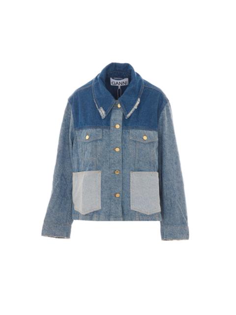 GANNI Ganni Women Patchwork Denim Jacket