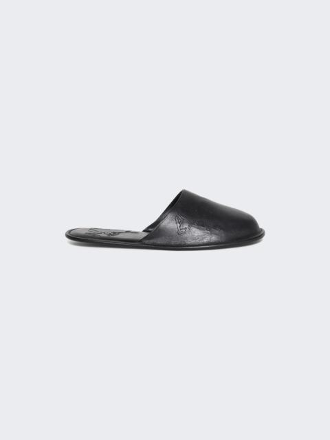 Enfants Riches Déprimés Leather Hotel Slipper Black