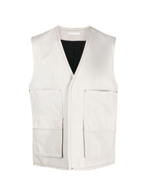 Helmut Lang cotton-linen cargo gilet
