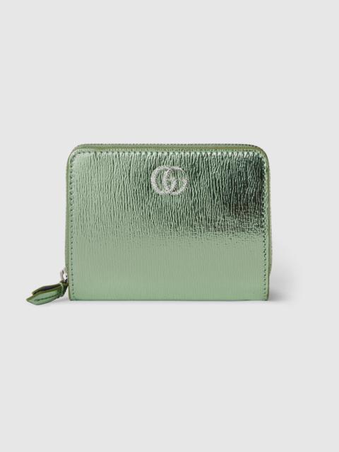GUCCI Bi-color GG Marmont mini zip wallet