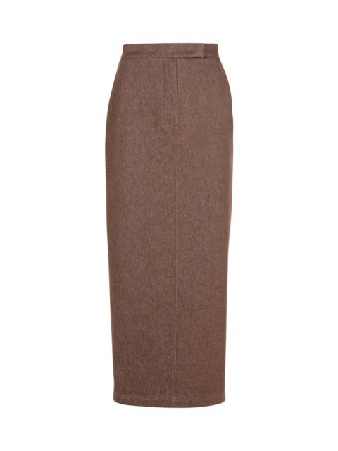 Max Mara 'pianosa' Brown Cotton Skirt