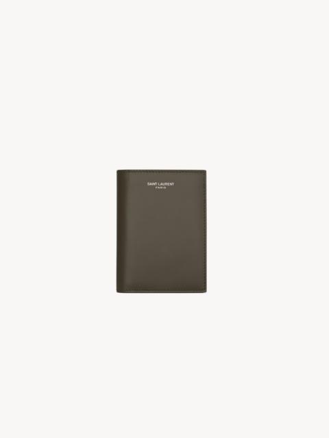 SAINT LAURENT SAINT LAURENT PARIS CREDIT CARD WALLET IN SMOOTH LEATHER
