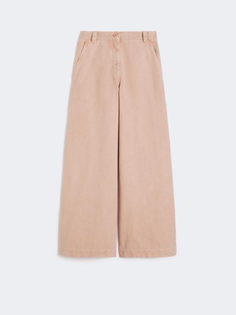 WEEKEND Max Mara Cotton canvas wide-leg trousers - PINK