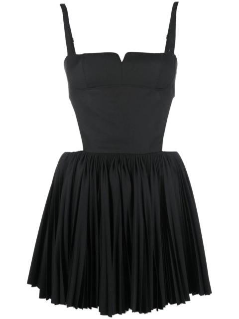 SHUSHU/TONG open-back pleated minidress