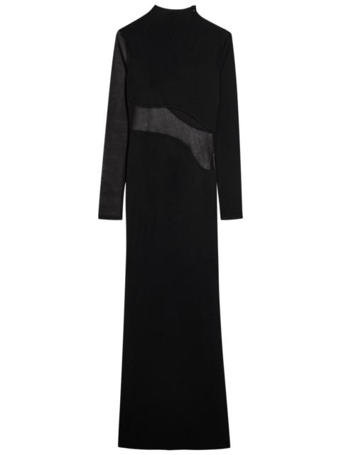 Alaïa Alaïa Panelled Mesh Maxi Dress