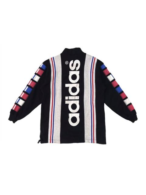 adidas Vtg 80s Multicolored Long Sleeve Sweat Neck Pull