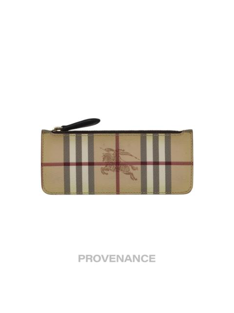 Burberry Zip Pouch - Haymarket Check Chocolate Brown