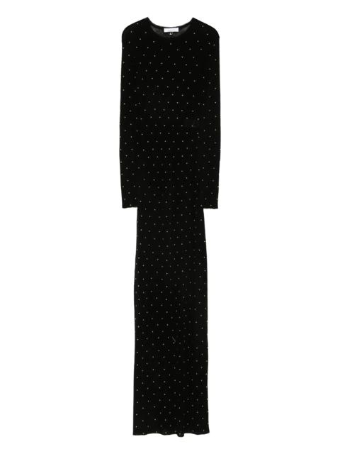 rabanne bead-embellished long-sleeve maxi dress